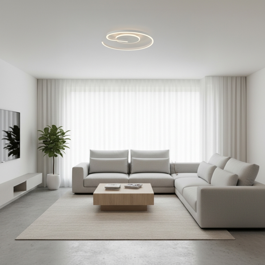 Brilagi - SPIRAL dimmelhető LED mennyezeti lámpatest 56W/230V, átmérő 50 cm, 3000/4000/6000K + távirányító