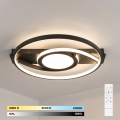 BRILAGI - LED dimmelhető mennyezeti lámpa TWIRL LED/38W/230V 3000-6000K fekete + távirányító