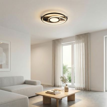 BRILAGI - LED dimmelhető mennyezeti lámpa TWIRL LED/38W/230V 3000-6000K fekete + távirányító