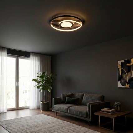 BRILAGI - LED dimmelhető mennyezeti lámpa TWIRL LED/38W/230V 3000-6000K fekete + távirányító