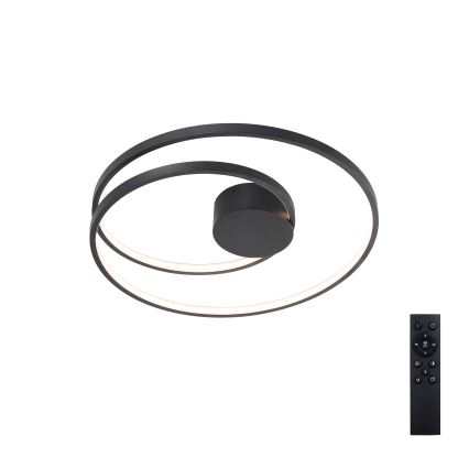 Brilagi - LED fényerőszabályozható mennyezeti lámpatest TWISTER LED/48W/230V 3000–6000K Ø 50 cm fekete + távirányító