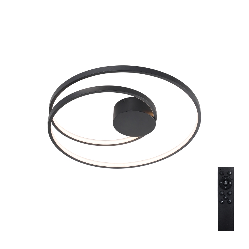 Brilagi - LED fényerőszabályozható mennyezeti lámpatest TWISTER LED/48W/230V 3000–6000K Ø 50 cm fekete + távirányító