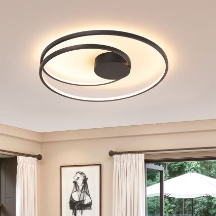 Brilagi - Dimmelhető LED mennyezeti lámpa TWISTER LED/75W/230V 3000-6000K át. 70 cm fekete + távirányító