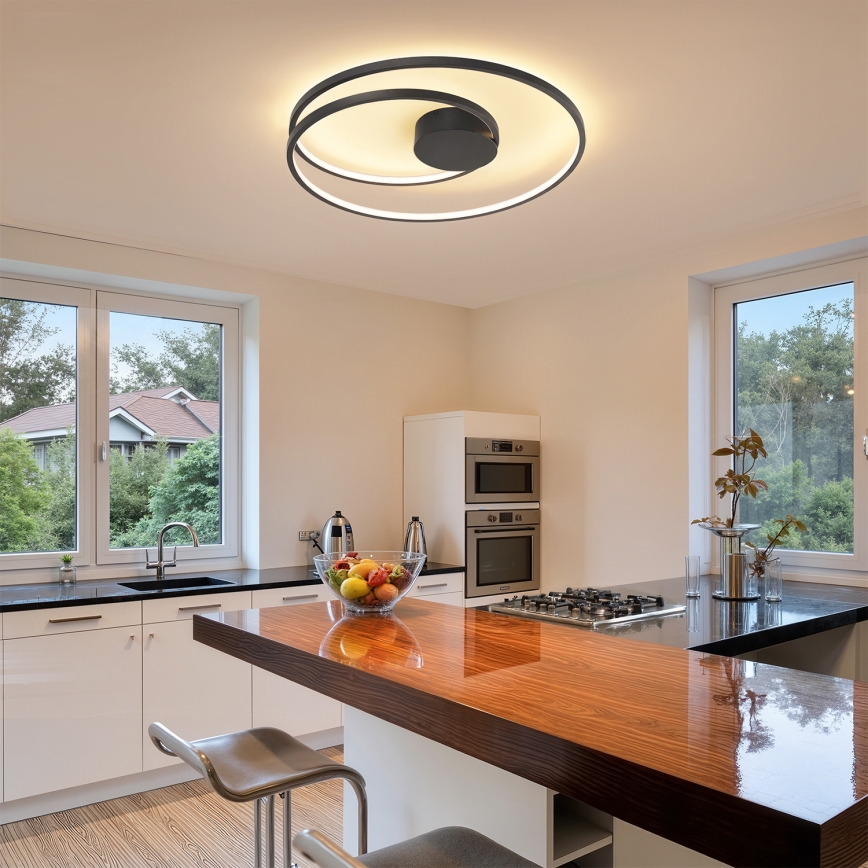 Brilagi - Dimmelhető LED mennyezeti lámpa TWISTER LED/75W/230V 3000-6000K át. 70 cm fekete + távirányító