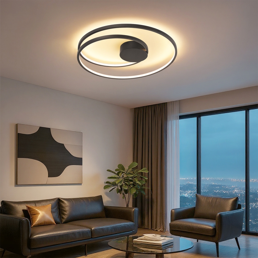 Brilagi - Dimmelhető LED mennyezeti lámpa TWISTER LED/75W/230V 3000-6000K át. 70 cm fekete + távirányító
