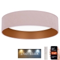 Brilagi - LED dimmelhető mennyezeti lámpa VELVET SMART LED/24W/230V átm. 45 cm 2700-6500K Wi-Fi Tuya rózsaszín/arany + távirányító