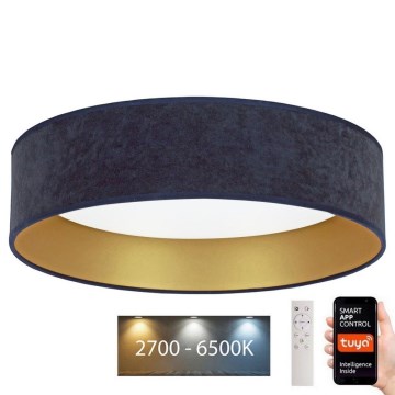 Brilagi - LED dimmelhető mennyezeti lámpa VELVET SMART LED/36W/230V átm. 55 cm 2700-6500K Wi-Fi Tuya kék/arany + távirányító