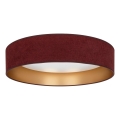Brilagi - LED dimmelhető mennyezeti lámpa VELVET SMARTIX STARS LED/24W/230V 3000–6000K Ø 45 cm bordó/arany Wi-Fi Tuya Beacon + távirányító