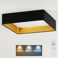 Brilagi - LED dimmelhető mennyezeti lámpa VELVET SQUARE LED/24W/230V 43x43 cm 3000/4000/6500K + távirányító fekete