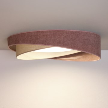 BRILAGI - LED dimmelhető mennyezeti lámpa VELVET TWIST LED/36W/230V 3000-6000K átm. 65 cm Wi-Fi Tuya Beacon rózsaszín/krémszínű + távirányító