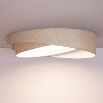 BRILAGI - LED dimmelhető mennyezeti lámpa VELVET TWIST LED/36W/230V 3000-6000K Ø 65 cm Wi-Fi Tuya Beacon bézs + távirányító