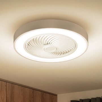 Brilagi - LED Dimmelhető mennyezeti lámpa ventilátorral LED/30W/230V 3000-6500K átm. 50 cm fehér + távirányító