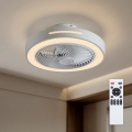 Brilagi - LED dimmelhető mennyezeti lámpa ventilátorral LED/38W/230V 3000-6500K átm. 46 cm fehér + távirányító