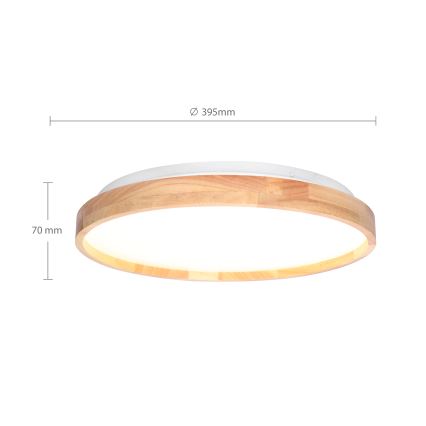 Brilagi - Dimmelhető ALSON LED mennyezeti lámpa LED/48W/230V 3000-6500K tölgy Ø 39,5 cm + távirányító