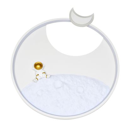 Brilagi - LED Fényerőszabályozható gyermek mennyezeti lámpa ASTRO LED/20W/230V átm. 50 cm 3000-6000K űrhajós + távirányító