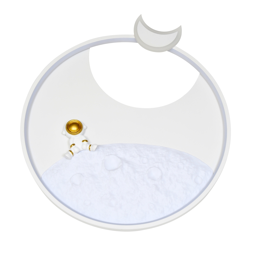 Brilagi - LED Fényerőszabályozható gyermek mennyezeti lámpa ASTRO LED/20W/230V átm. 50 cm 3000-6000K űrhajós + távirányító