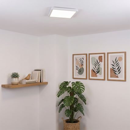 Brilagi - LED fényerőszabályozható mennyezeti lámpa ESTELA SQUARE LED/36W/230V 3000-6500K 31x31 cm fehér + távirányító