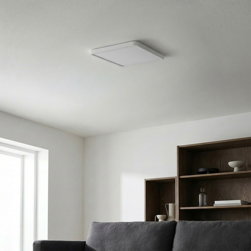 Brilagi - LED fényerőszabályozható mennyezeti lámpa ESTELA SQUARE LED/36W/230V 3000-6500K 31x31 cm fehér + távirányító