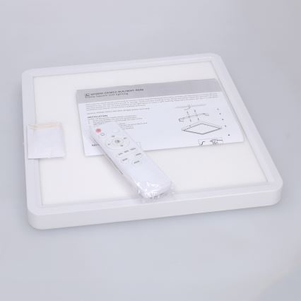 Brilagi - LED fényerőszabályozható mennyezeti lámpa ESTELA SQUARE LED/36W/230V 3000-6500K 31x31 cm fehér + távirányító