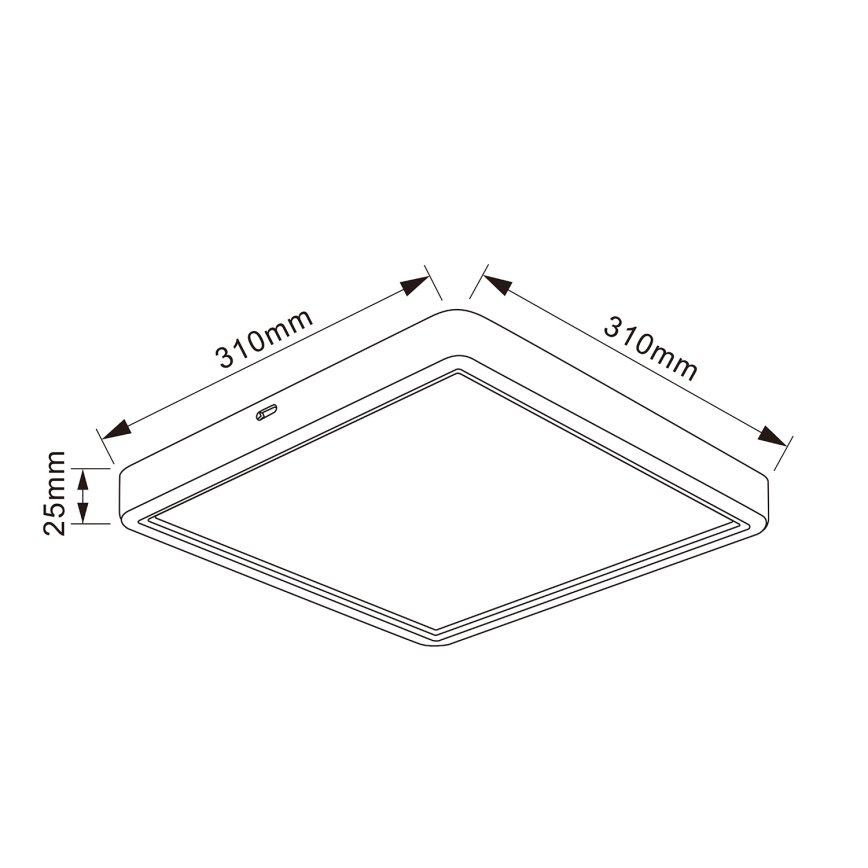 Brilagi - LED fényerőszabályozható mennyezeti lámpa ESTELA SQUARE LED/36W/230V 3000-6500K 31x31 cm fehér + távirányító
