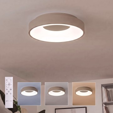 BRILAGI - LED dimmelhető mennyezeti lámpatest FALCON II LED/67W/230V 3000-6500K átm. 40 cm bézs + távirányítóval