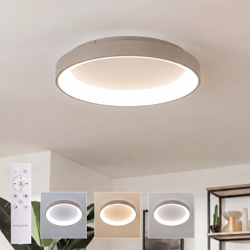 BRILAGI - LED Dimmelhető mennyezeti lámpatest FALCON II LED/99W/230V 3000-6500K átm. 60 cm fehér/bézs + távirányító