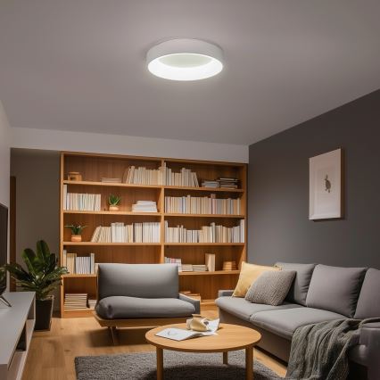 Brilagi - LED dimmelhető mennyezeti lámpatest FALCON LED/40W/230V 3000–6500K átm. 45 cm fehér + távirányító