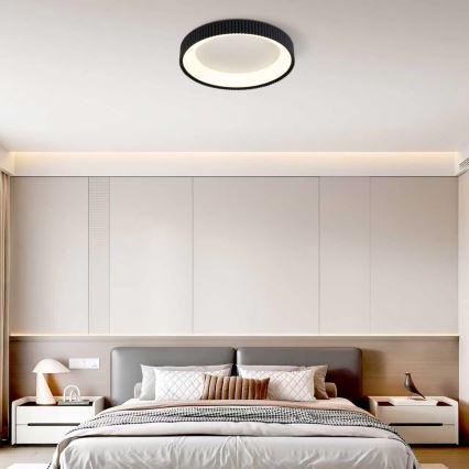 Brilagi - LED fényerőszabályozható mennyezeti lámpa FALCON MODERN LED/54W/230V 3000-6500K átm. 60 cm fekete + távirányító