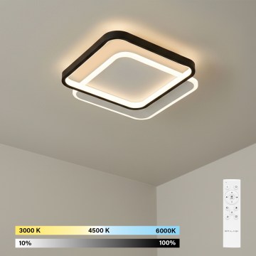 Brilagi - LED dimmelhető mennyezeti lámpatest FLARE LED/43W/230V 3000-6000K 39,5x45 cm fehér/fekete + távirányító