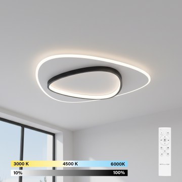 Brilagi - LED dimmelhető mennyezeti lámpatest FLARE LED/70W/230V 3000-6000K 55x55 cm fehér/fekete + távirányítóval