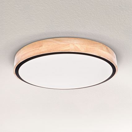 Brilagi - LED fényerőszabályozható mennyezeti lámpa GLORIA LED/48W/230V 3000-6500K tölgy átm. 40 cm + távirányító