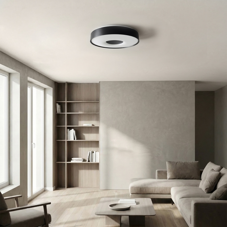 Brilagi - JAMIS dimmelhető LED mennyezeti lámpatest LED/48W/230V 3000-6500K átm. 39 cm fekete + távirányító