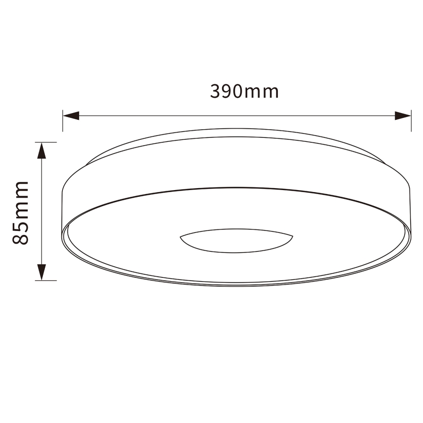 Brilagi - JAMIS dimmelhető LED mennyezeti lámpatest LED/48W/230V 3000-6500K átm. 39 cm fekete + távirányító