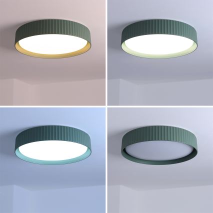 Brilagi - LED dimmelhető mennyezeti lámpa LUCIA LED/48W/230V 3000-6500K átm. 41 cm zöld + távirányító