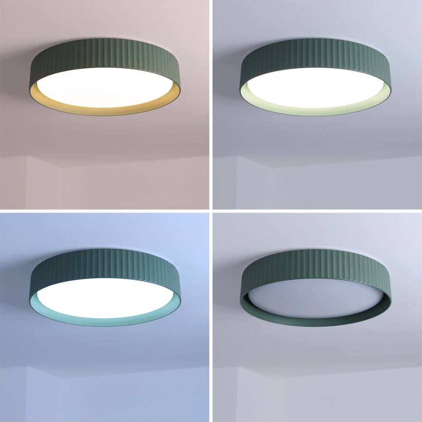 Brilagi - LED dimmelhető mennyezeti lámpa LUCIA LED/48W/230V 3000-6500K átm. 41 cm zöld + távirányító