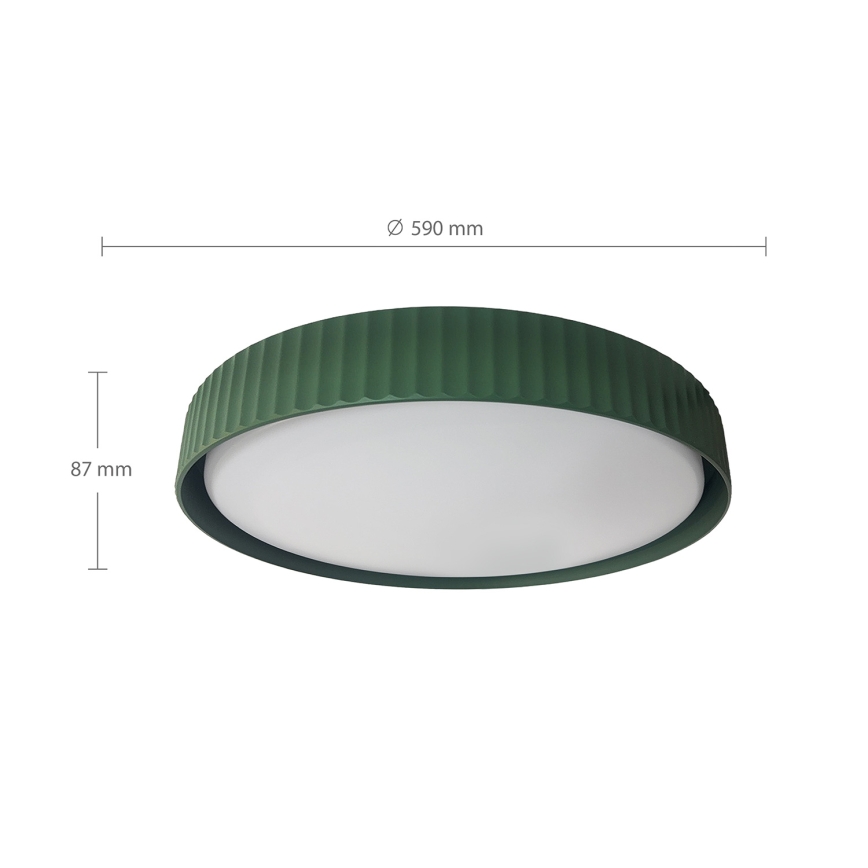 Brilagi - LED fényerőszabályozható mennyezeti lámpa LUCIA LED/60W/230V 3000-6500K Ø 59 cm zöld + távirányító