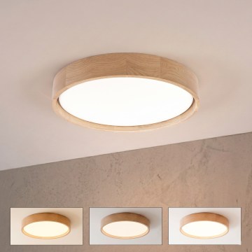Brilagi - LED-dimmelhető mennyezeti lámpatest MANAROLA REMOTE LED/24W/230V 3000-6500K Ø 41 cm tölgy + távirányító