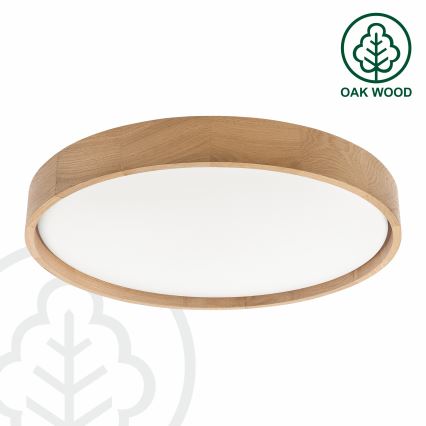 Brilagi - LED-dimmelhető mennyezeti lámpa MANAROLA SMART LED/36W/230V 3000–6000K Wi-Fi Tuya Beacon átm. 51 cm tölgy + távirányító