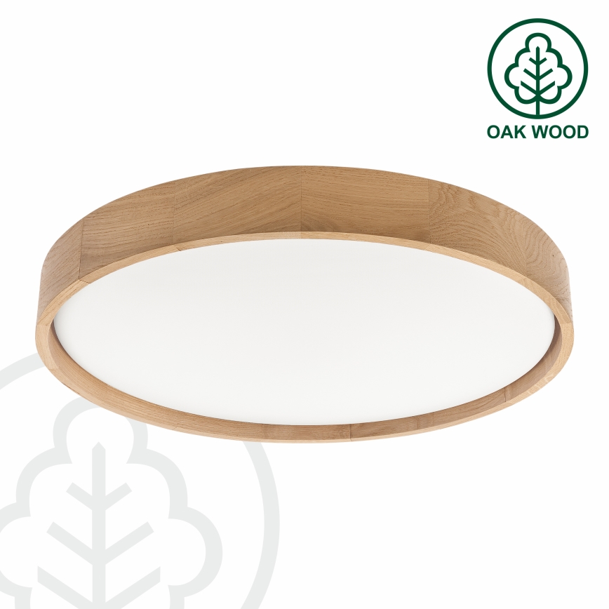 Brilagi - LED-dimmelhető mennyezeti lámpa MANAROLA SMART LED/36W/230V 3000–6000K Wi-Fi Tuya Beacon átm. 51 cm tölgy + távirányító