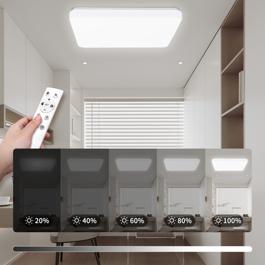 Brilagi - LED dimmelhető mennyezeti lámpatest MILKY WAY LED/24W/230V 3000-6500K 37x37 cm + távirányító