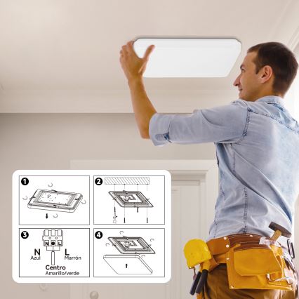 Brilagi - LED dimmelhető mennyezeti lámpatest MILKY WAY LED/24W/230V 3000-6500K 37x37 cm + távirányító