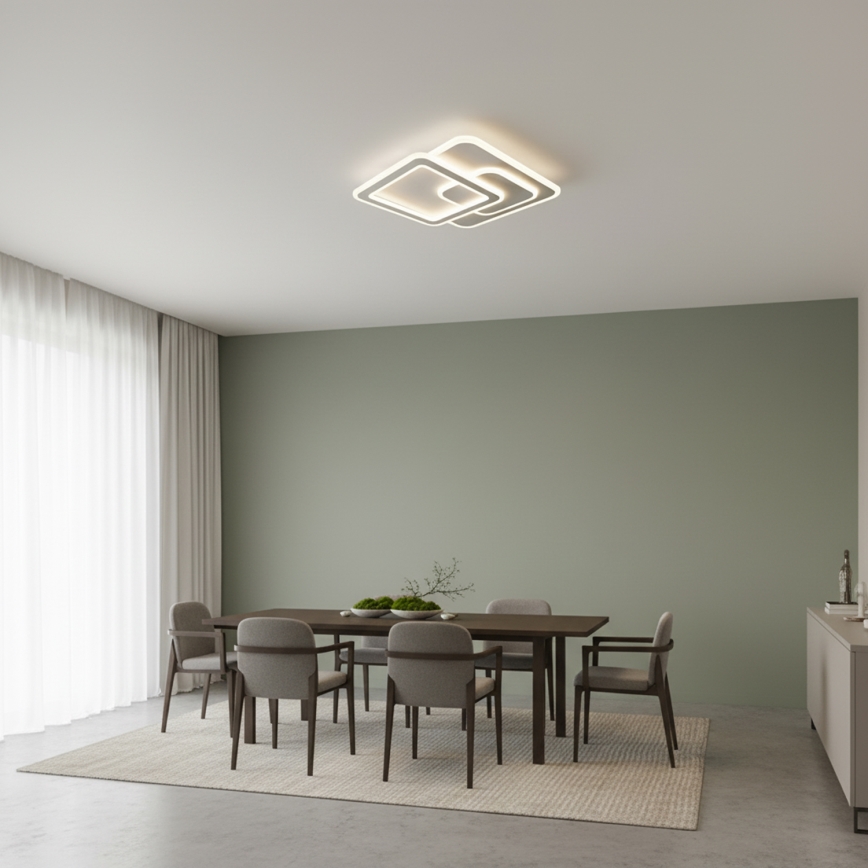 Brilagi - LED fényerőszabályozható mennyezeti lámpatest MODERN LED/80W/230V 3000-6000K 52,5x52,5 cm + távirányító