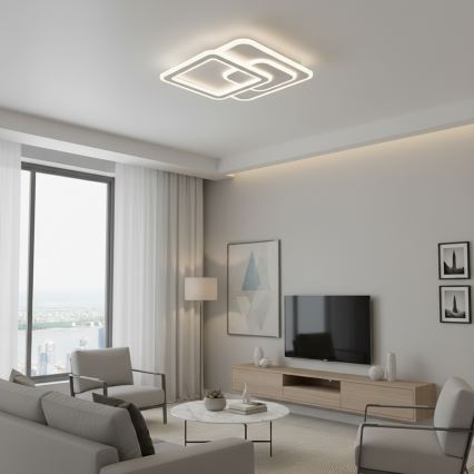 Brilagi - LED fényerőszabályozható mennyezeti lámpatest MODERN LED/80W/230V 3000-6000K 52,5x52,5 cm + távirányító