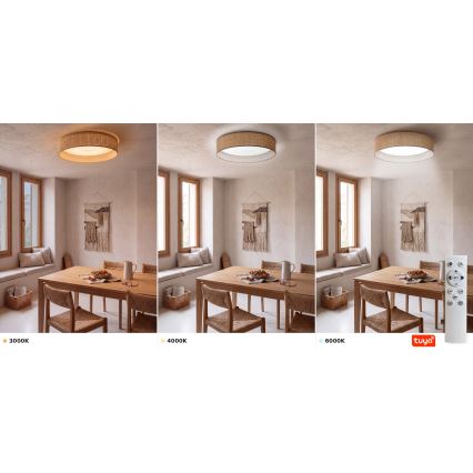 Brilagi - LED dimmelhető mennyezeti lámpatest VELVET SMARTIX STARS LED/36W/230V 3000–6000K átm. 55 cm bézs Wi‑Fi Tuya Beacon + távirányító