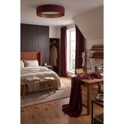 Brilagi - Dimmelhető LED mennyezeti lámpatest VELVET SMARTIX STARS LED/36W/230V 3000–6000K, átm. 55 cm, bordó/arany, Wi‑Fi Tuya Beacon + távirányító