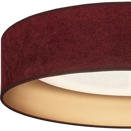 Brilagi - Dimmelhető LED mennyezeti lámpatest VELVET SMARTIX STARS LED/36W/230V 3000–6000K, átm. 55 cm, bordó/arany, Wi‑Fi Tuya Beacon + távirányító