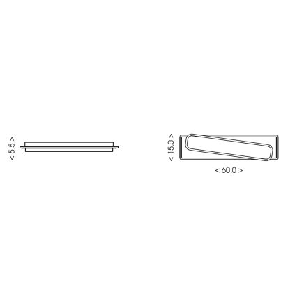 Brilagi - LED dimmelhető mennyezeti lámpa OUTLINE LED/52W/230V 3000-6000K 15x60 cm fehér/fekete + távirányító