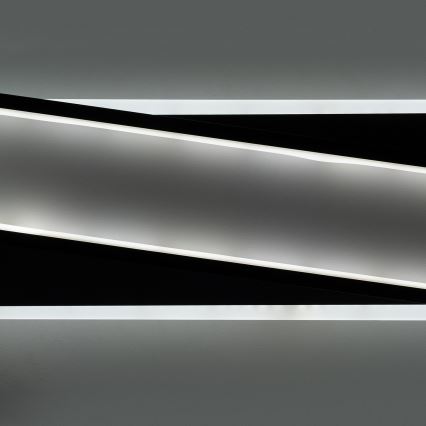 Brilagi - LED dimmelhető mennyezeti lámpa OUTLINE LED/52W/230V 3000-6000K 15x60 cm fehér/fekete + távirányító