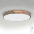 BRILAGI - LED dimmelhető mennyezeti lámpatest PILANA LED/60W/230V 3000-6500K tölgy/bézs átmérő: 60 cm + távirányító