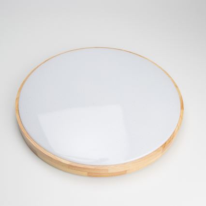 Brilagi - PINE dimmelhető LED mennyezeti lámpa LED/60W/230V fa Ø 52 cm 3000–6500 K + távirányítóval